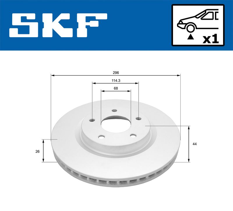 SKF VKBD80936V1 Гальмівний диск