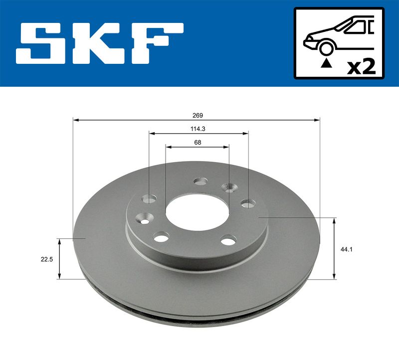 SKF VKBD81052V2 Гальмівний диск