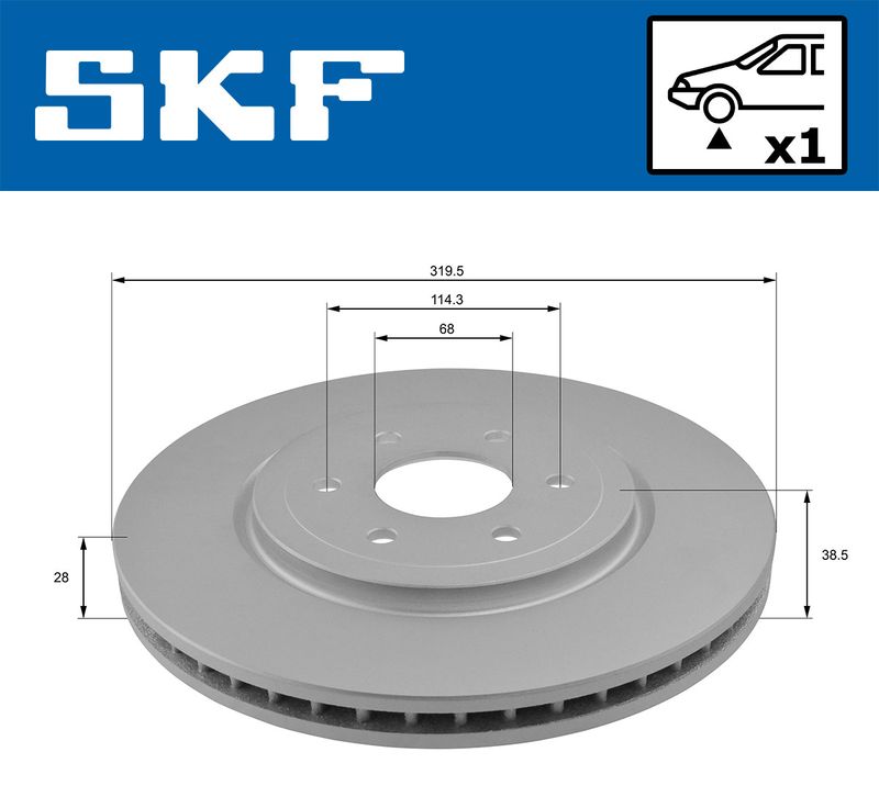 SKF VKBD81067V1 Гальмівний диск