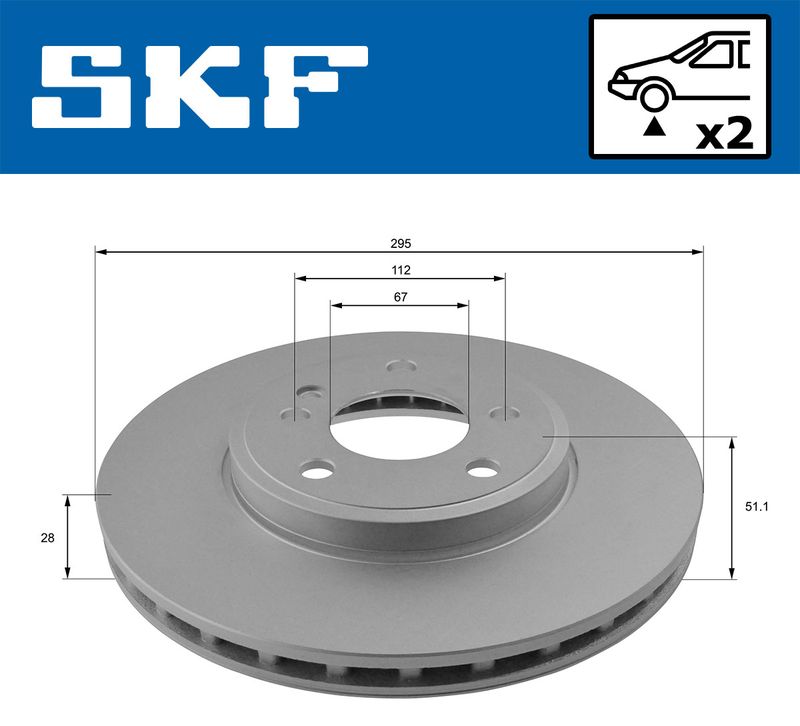 SKF VKBD81070V2 Гальмівний диск