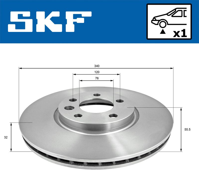 SKF VKBD81084V1 Гальмівний диск