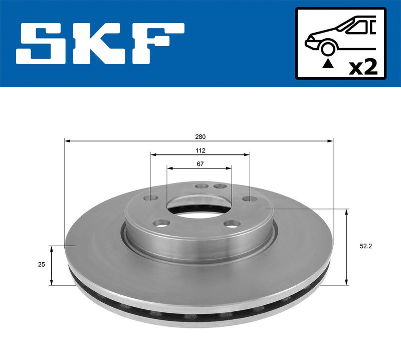 SKF VKBD81117V2 Гальмівний диск