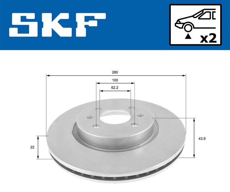 SKF VKBD81119V2 Гальмівний диск