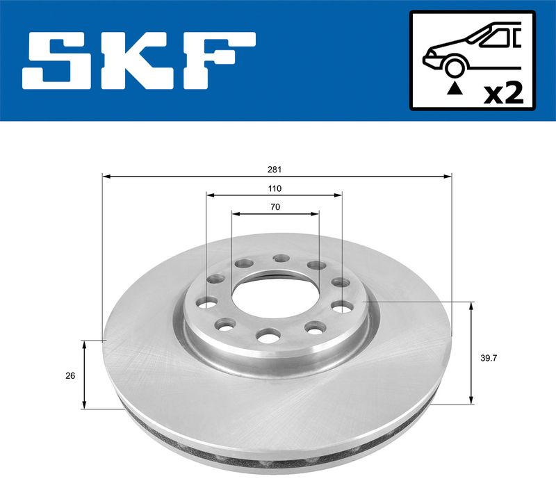 SKF VKBD81130V2 Гальмівний диск