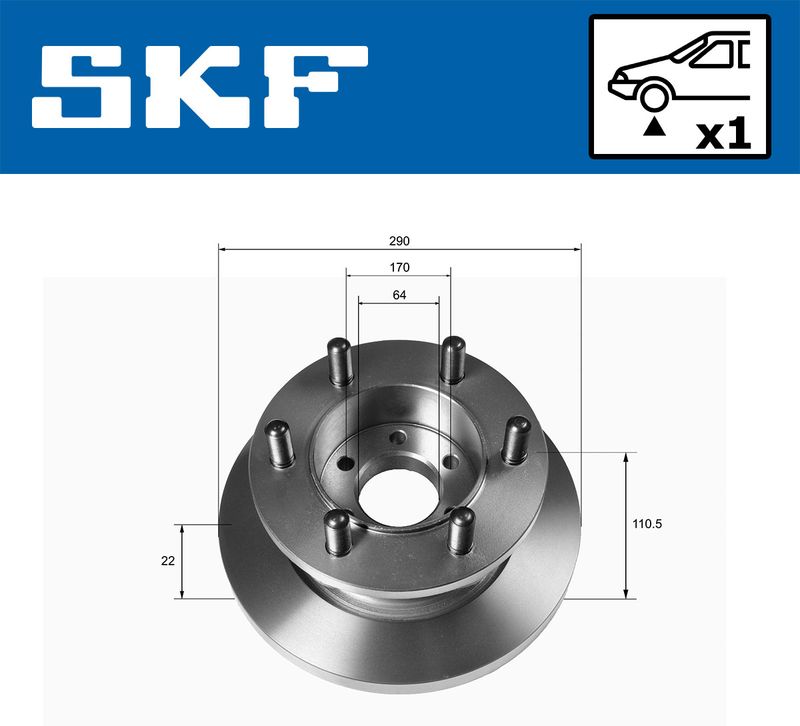 SKF VKBD81133S1 Гальмівний диск