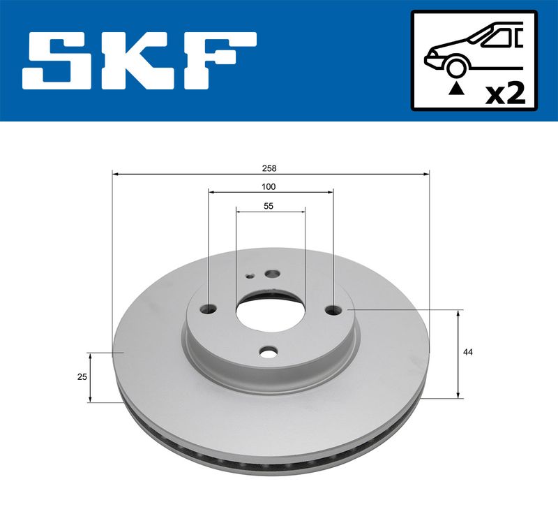 SKF VKBD81134V2 Гальмівний диск