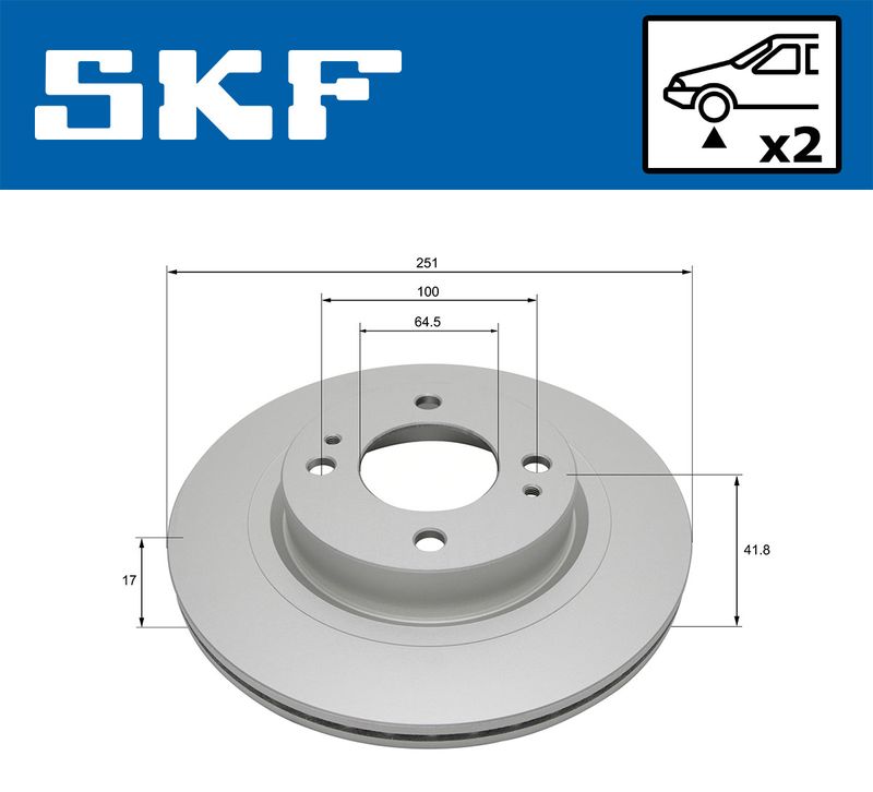 SKF VKBD81167V2 Гальмівний диск