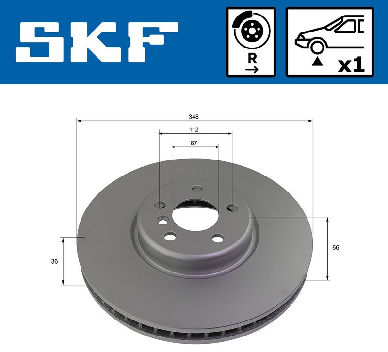 SKF VKBD81244V1 Гальмівний диск