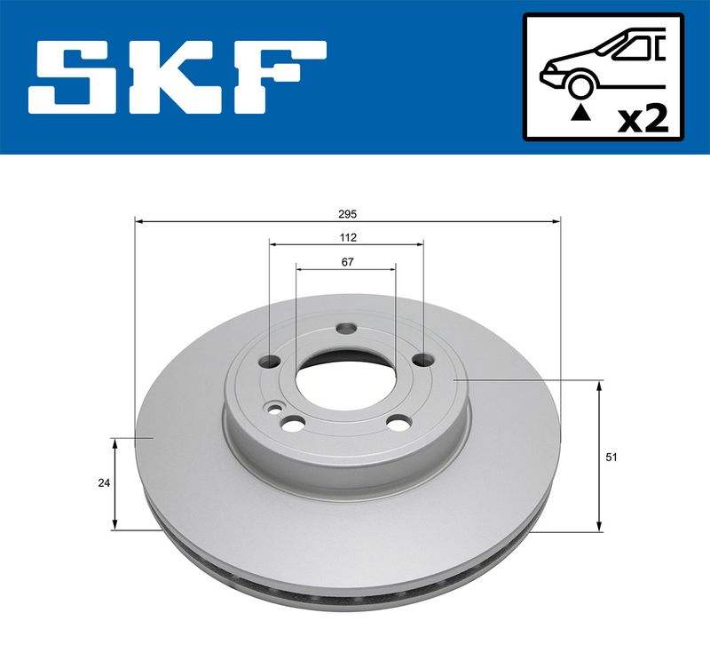 SKF VKBD81280V2 Гальмівний диск