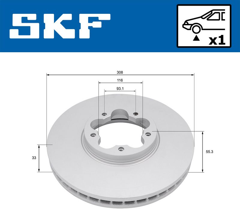 SKF VKBD81283V1 Гальмівний диск