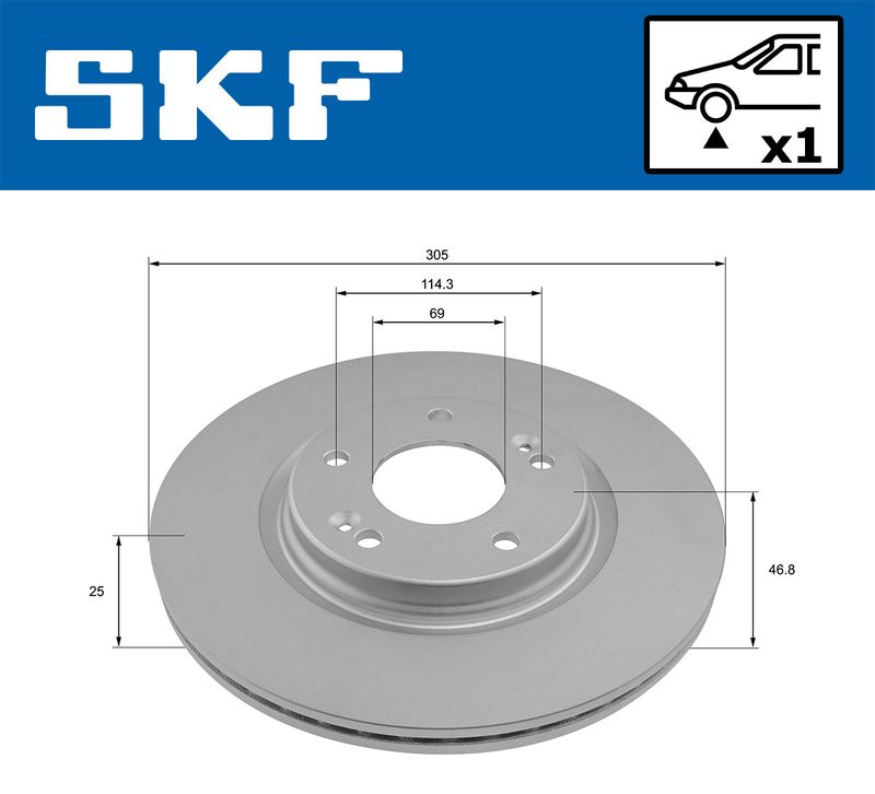 SKF VKBD81296V1 Гальмівний диск