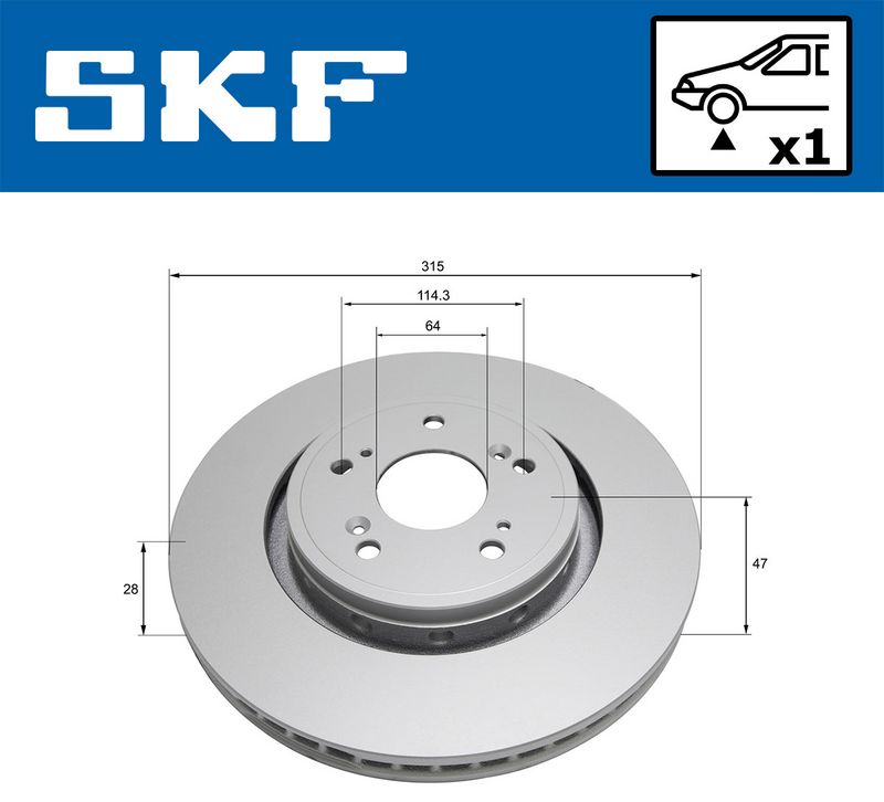 SKF VKBD81303V1 Гальмівний диск