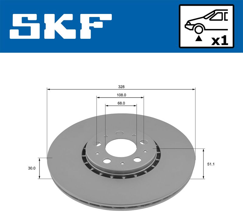 SKF VKBD81329V1 Гальмівний диск