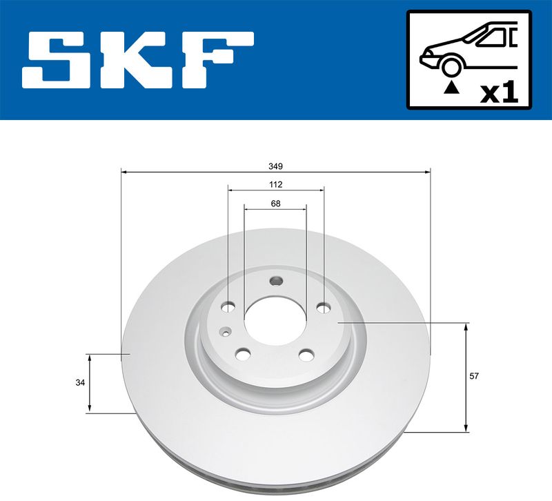 SKF VKBD81330V1 Гальмівний диск