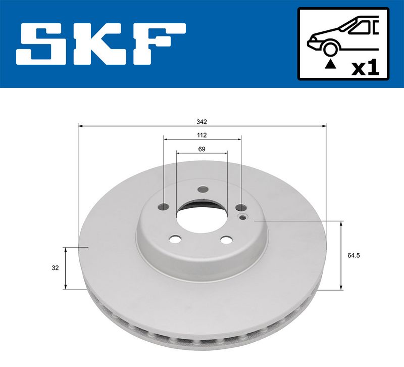 SKF VKBD81334V1 Гальмівний диск