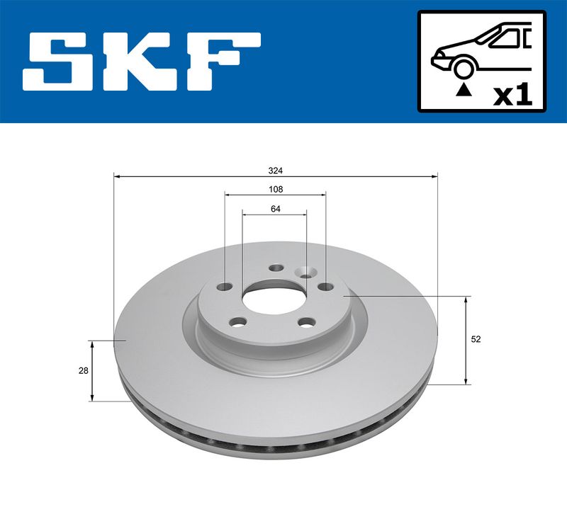 SKF VKBD81335V1 Гальмівний диск