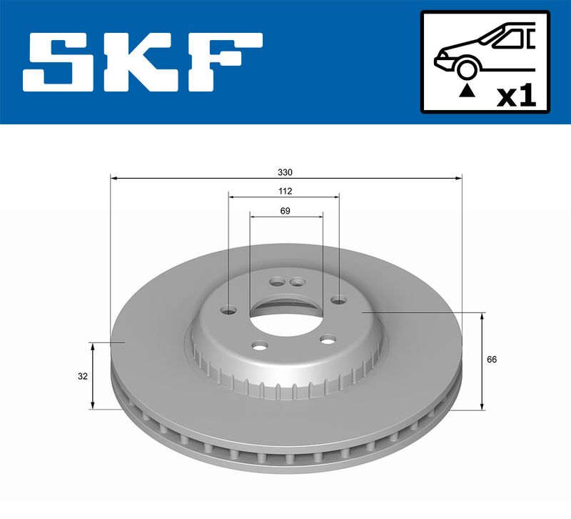SKF VKBD81336V1 Гальмівний диск