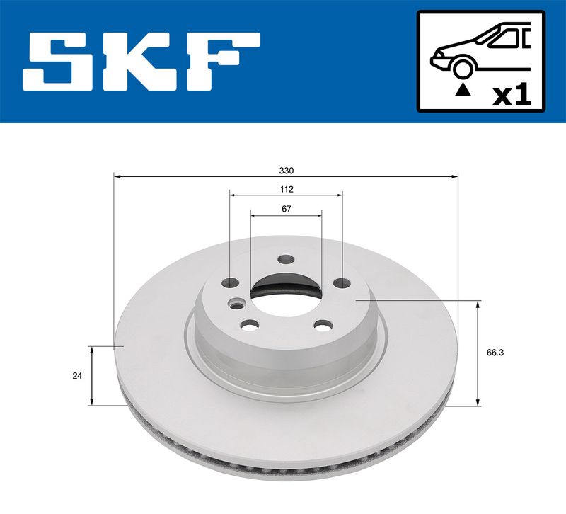 SKF VKBD81348V1 Гальмівний диск