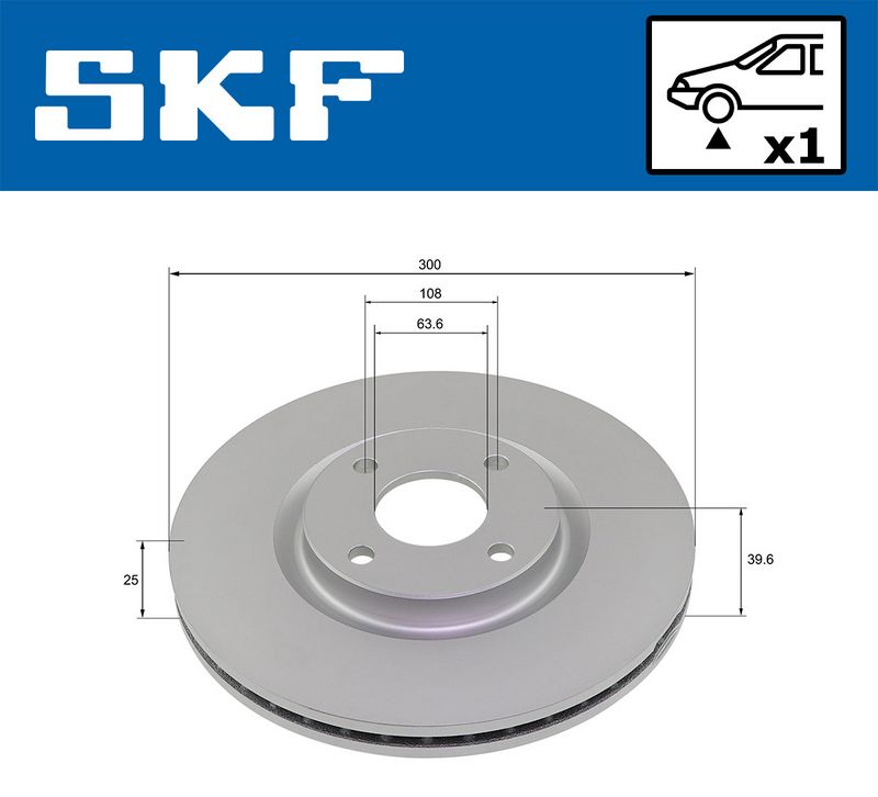 SKF VKBD81354V1 Гальмівний диск
