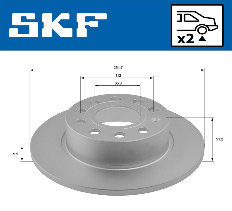 SKF VKBD90007S2 Гальмівний диск