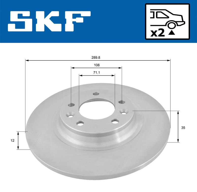 SKF VKBD90022S2 Гальмівний диск
