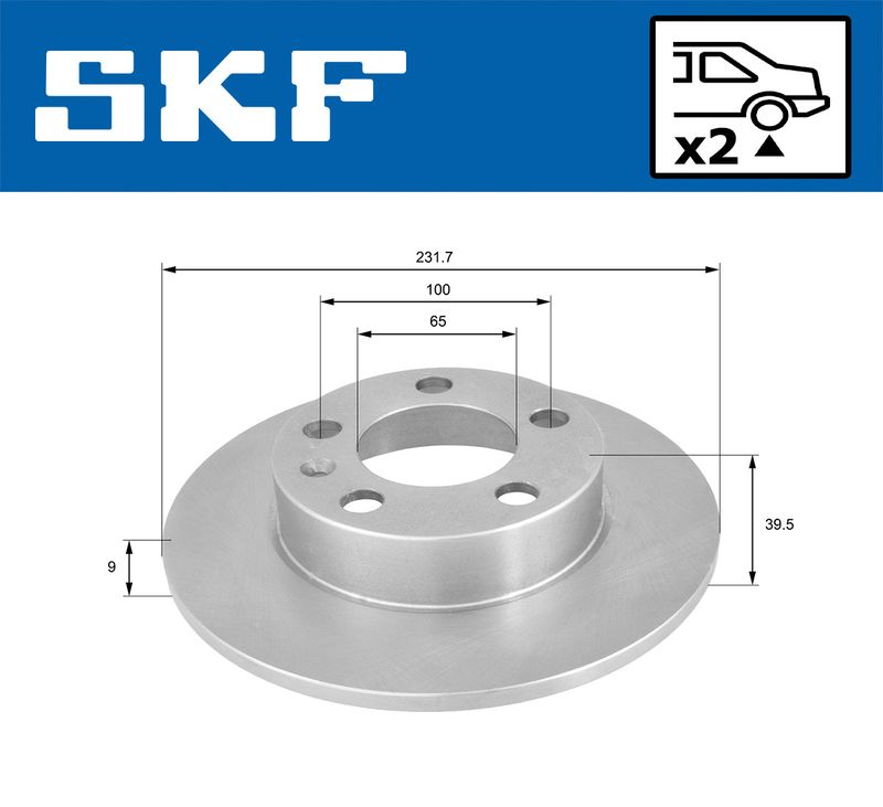 SKF VKBD90023S2 Гальмівний диск