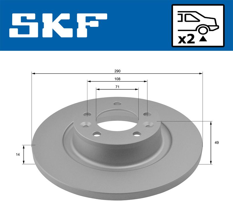 SKF VKBD90034S2 Гальмівний диск