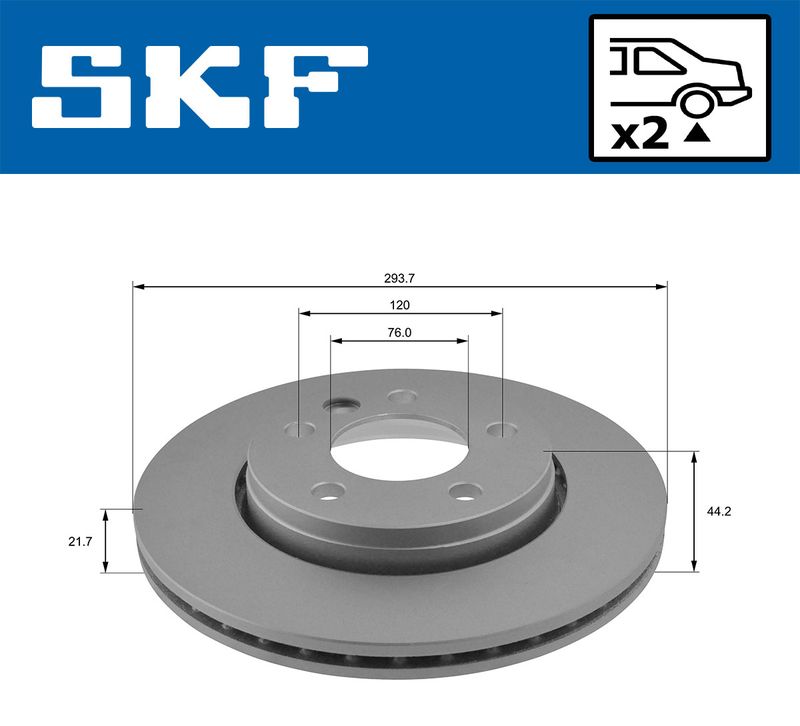 SKF VKBD90042V2 Гальмівний диск