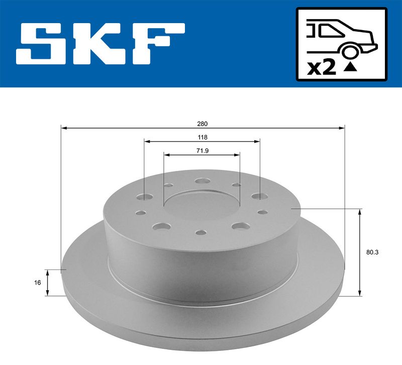 SKF VKBD90065S2 Гальмівний диск