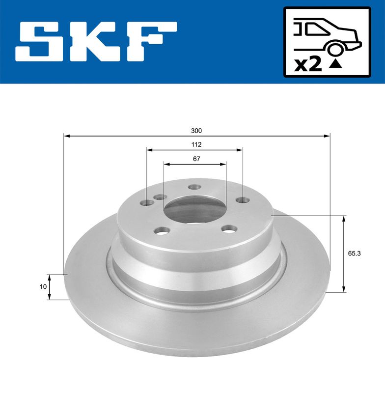 SKF VKBD90072S2 Гальмівний диск