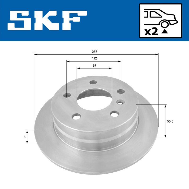 SKF VKBD90083S2 Гальмівний диск