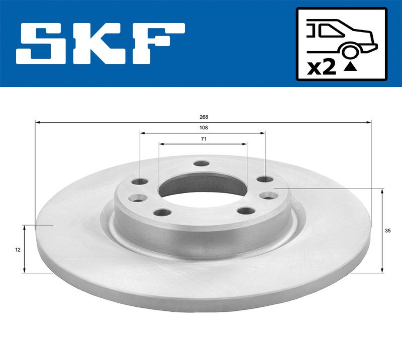 SKF VKBD90087S2 Гальмівний диск