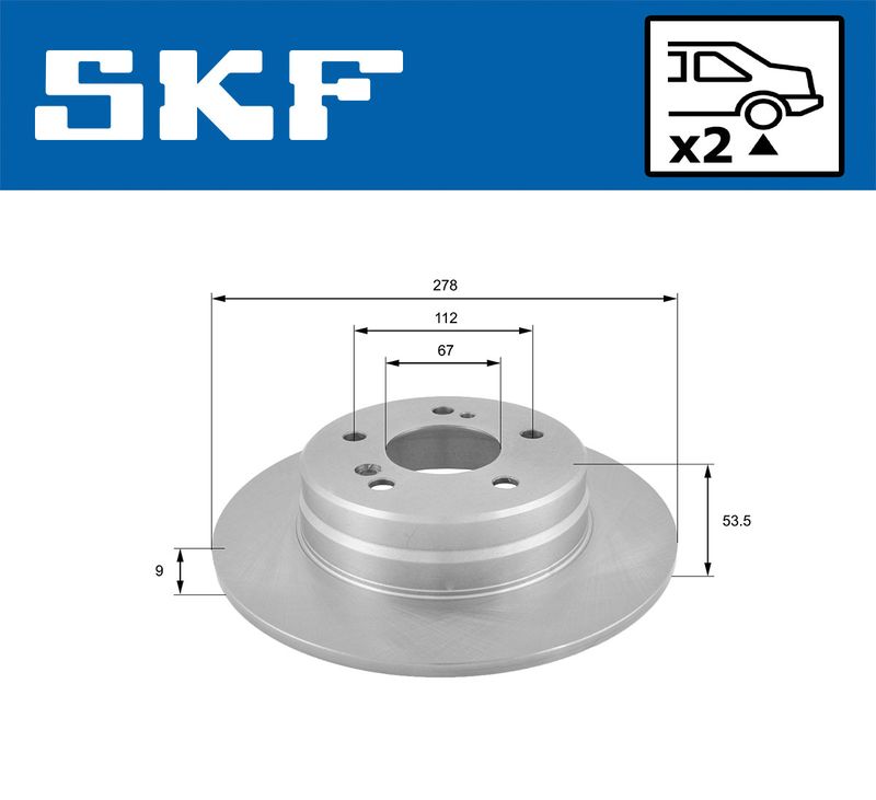 SKF VKBD90088S2 Гальмівний диск