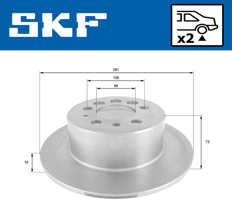 SKF VKBD90101S2 Гальмівний диск