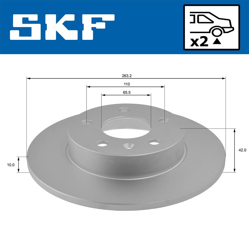 SKF VKBD90115S2 Гальмівний диск