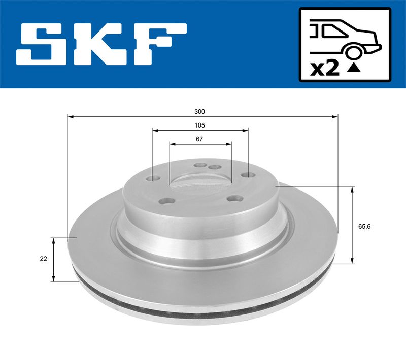 SKF VKBD90118V2 Гальмівний диск