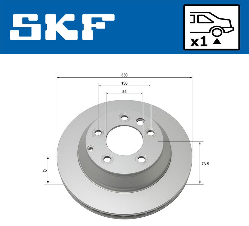 SKF VKBD90136V1 Гальмівний диск