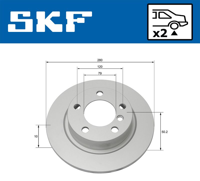 SKF VKBD90148S2 Гальмівний диск