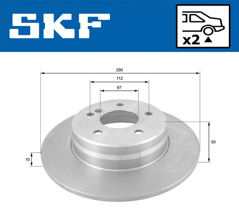 SKF VKBD90151S2 Гальмівний диск