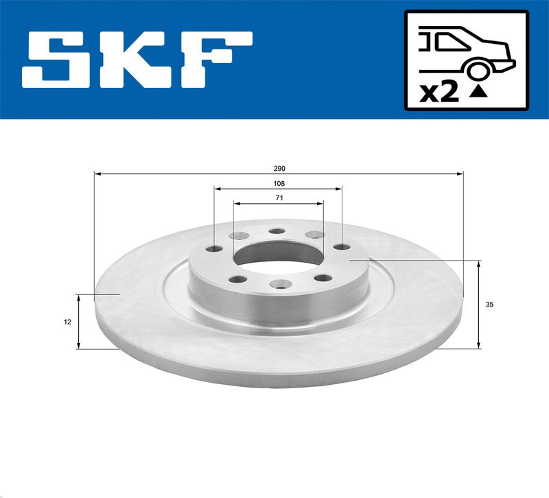 SKF VKBD90155S2 Гальмівний диск