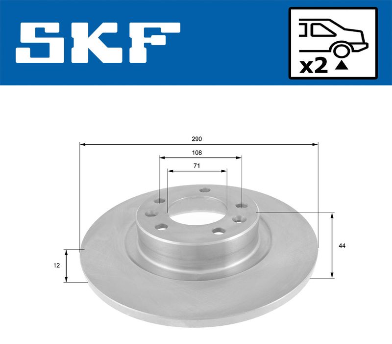 SKF VKBD90158S2 Гальмівний диск
