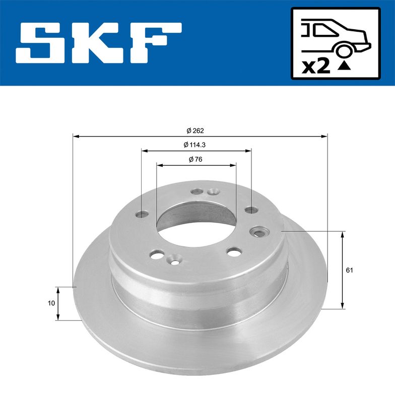 SKF VKBD90186S2 Гальмівний диск