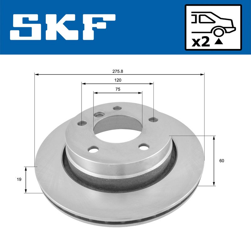 SKF VKBD90192V2 Гальмівний диск