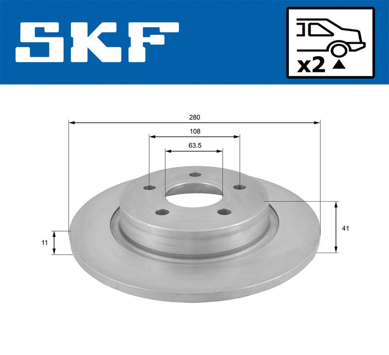 SKF VKBD90203S2 Гальмівний диск