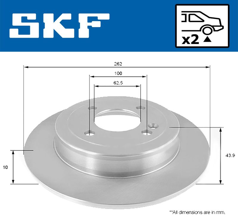 SKF VKBD90206S2 Гальмівний диск