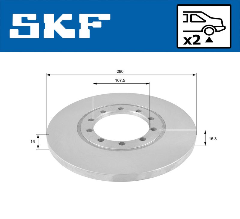 SKF VKBD90207S2 Гальмівний диск