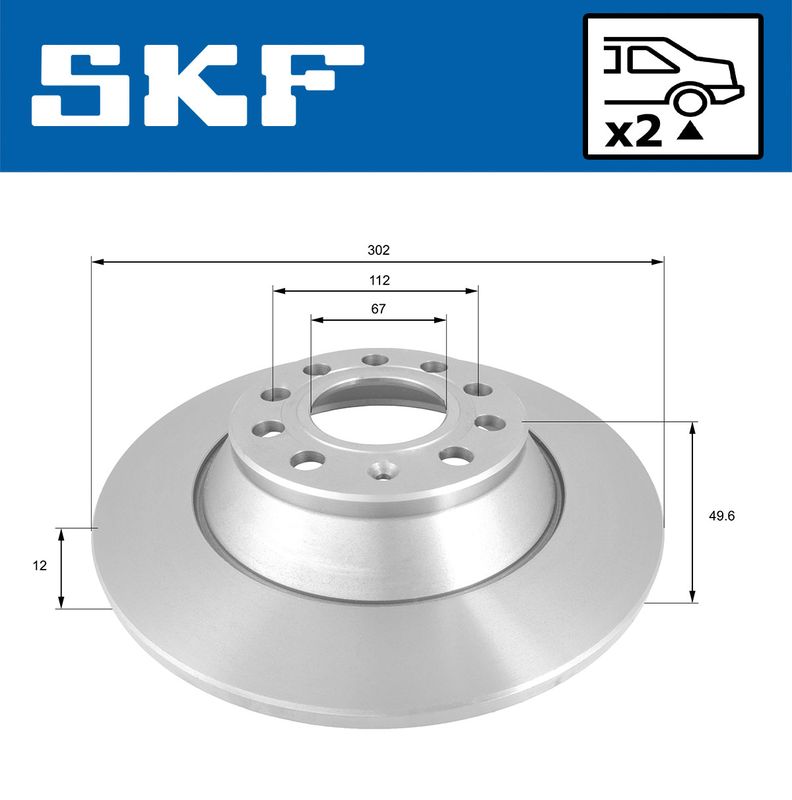 SKF VKBD90209S2 Гальмівний диск