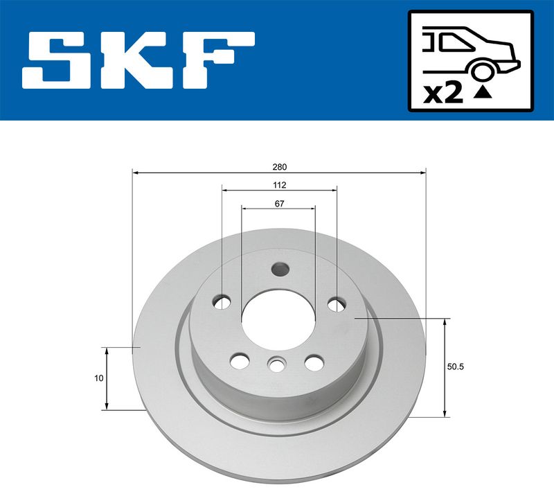 SKF VKBD90224S2 Гальмівний диск