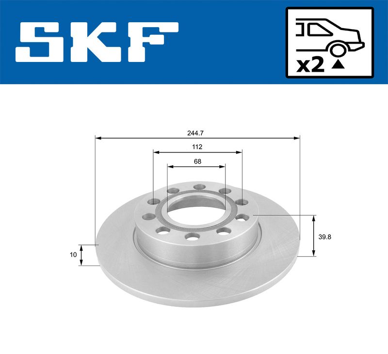 SKF VKBD90234S2 Гальмівний диск