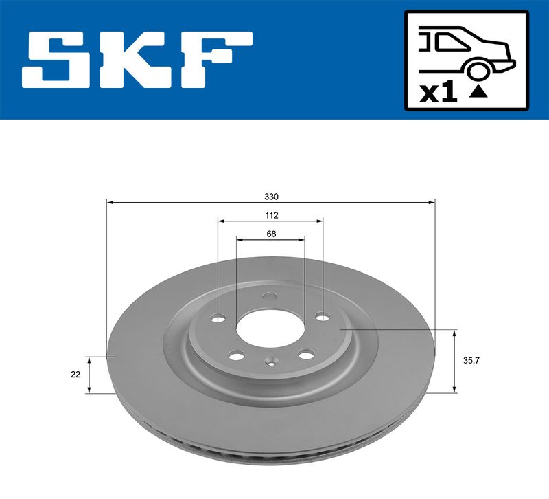 SKF VKBD90243V1 Гальмівний диск